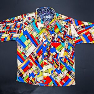 Print Comfortable summer Shirt for Boys Lenin Fabric Multicolor