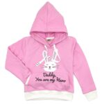 Cute Rabbit Stylish Full Sleeve Hoodie Winter Outfit Pink