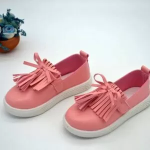 Girls Stylish Floral Light Shoes Pink